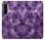 W3713 Purple Quartz Amethyst Graphic Printed Hard Case and Leather Flip Case For Sony Xperia 1 IV