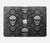 W2371 Skull Vintage Monochrome Pattern Hard Case Cover For MacBook Air 13″ (2022,2024) - A2681, A3113