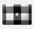 W2842 Black and White Buffalo Check Pattern Hard Case Cover For MacBook Air 13″ (2022,2024) - A2681, A3113