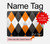 W3421 Black Orange White Argyle Plaid Hard Case Cover For MacBook Air 13″ (2022,2024) - A2681, A3113