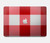 W3535 Red Gingham Hard Case Cover For MacBook Air 13″ (2022,2024) - A2681, A3113