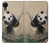 W2210 Panda Fluffy Art Painting Hard Case and Leather Flip Case For Samsung Galaxy A03 Core