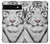 W2553 White Tiger Hard Case and Leather Flip Case For Google Pixel 6a