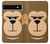 W2721 Cute Grumpy Monkey Cartoon Hard Case and Leather Flip Case For Google Pixel 6a