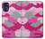 W2525 Pink Camo Camouflage Hard Case and Leather Flip Case For Motorola Moto G (2022)