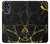W2896 Gold Marble Graphic Printed Hard Case and Leather Flip Case For Motorola Moto G (2022)