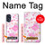 W3036 Pink Sweet Flower Flora Hard Case and Leather Flip Case For Motorola Moto G (2022)