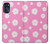 W3500 Pink Floral Pattern Hard Case and Leather Flip Case For Motorola Moto G (2022)