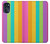 W3678 Colorful Rainbow Vertical Hard Case and Leather Flip Case For Motorola Moto G (2022)