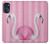 W3805 Flamingo Pink Pastel Hard Case and Leather Flip Case For Motorola Moto G (2022)