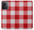 W3535 Red Gingham Hard Case and Leather Flip Case For OnePlus Ace
