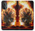 W0863 Hell Fire Skull Hard Case and Leather Flip Case For OnePlus Nord N20 5G