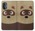 W2825 Cute Cartoon Raccoon Hard Case and Leather Flip Case For OnePlus Nord N20 5G