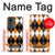 W3421 Black Orange White Argyle Plaid Hard Case and Leather Flip Case For OnePlus Nord 2T