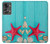 W3428 Aqua Wood Starfish Shell Hard Case and Leather Flip Case For OnePlus Nord 2T