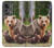 W3558 Bear Family Hard Case and Leather Flip Case For OnePlus Nord 2T