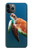 W3899 Sea Turtle Hard Case and Leather Flip Case For iPhone 11 Pro