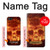 W3881 Fire Skull Hard Case and Leather Flip Case For iPhone 5C