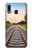 W3866 Railway Straight Train Track Hard Case and Leather Flip Case For Samsung Galaxy A20, Galaxy A30