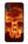 W3881 Fire Skull Hard Case and Leather Flip Case For Samsung Galaxy A01