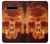 W3881 Fire Skull Hard Case and Leather Flip Case For LG V60 ThinQ 5G