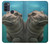 W3871 Cute Baby Hippo Hippopotamus Hard Case and Leather Flip Case For Motorola Moto G50