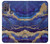 W3906 Navy Blue Purple Marble Hard Case and Leather Flip Case For Motorola Moto G10 Power