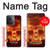 W3881 Fire Skull Hard Case and Leather Flip Case For OnePlus Ace