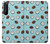 W3860 Coconut Dot Pattern Hard Case and Leather Flip Case For Sony Xperia 1 II