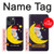 W2849 Cute Sleepy Owl Moon Night Hard Case and Leather Flip Case For iPhone 14