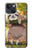 W3138 Cute Baby Sloth Paint Hard Case and Leather Flip Case For iPhone 14