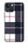 W3452 Plaid Fabric Pattern Hard Case and Leather Flip Case For iPhone 14