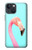 W3708 Pink Flamingo Hard Case and Leather Flip Case For iPhone 14