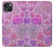 W3710 Pink Love Heart Hard Case and Leather Flip Case For iPhone 14