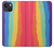 W3799 Cute Vertical Watercolor Rainbow Hard Case and Leather Flip Case For iPhone 14