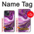 W3896 Purple Marble Gold Streaks Hard Case and Leather Flip Case For iPhone 14