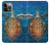 W1249 Blue Sea Turtle Hard Case and Leather Flip Case For iPhone 14 Pro