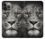 W1352 Lion Face Hard Case and Leather Flip Case For iPhone 14 Pro