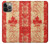 W1603 Canada Flag Old Vintage Hard Case and Leather Flip Case For iPhone 14 Pro