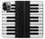 W3078 Black and White Piano Keyboard Hard Case and Leather Flip Case For iPhone 14 Pro