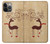 W3081 Wooden Raindeer Graphic Printed Hard Case and Leather Flip Case For iPhone 14 Pro