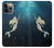 W3250 Mermaid Undersea Hard Case and Leather Flip Case For iPhone 14 Pro