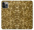 W3388 Gold Glitter Graphic Print Hard Case and Leather Flip Case For iPhone 14 Pro