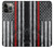 W3687 Firefighter Thin Red Line American Flag Hard Case and Leather Flip Case For iPhone 14 Pro