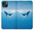 W0843 Blue Whale Hard Case and Leather Flip Case For iPhone 14 Plus