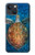 W1249 Blue Sea Turtle Hard Case and Leather Flip Case For iPhone 14 Plus
