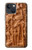 W1307 Fish Wood Carving Graphic Printed Hard Case and Leather Flip Case For iPhone 14 Plus