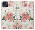 W1859 Rose Pattern Hard Case and Leather Flip Case For iPhone 14 Plus