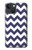 W2345 Navy Blue Shavron Zig Zag Pattern Hard Case and Leather Flip Case For iPhone 14 Plus