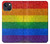 W2683 Rainbow LGBT Pride Flag Hard Case and Leather Flip Case For iPhone 14 Plus